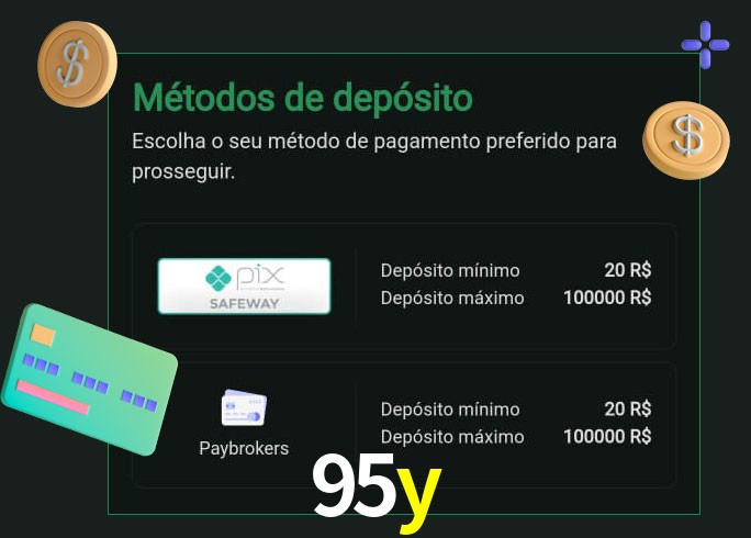 O cassino 95y oferece uma grande variedade de métodos de pagamento
